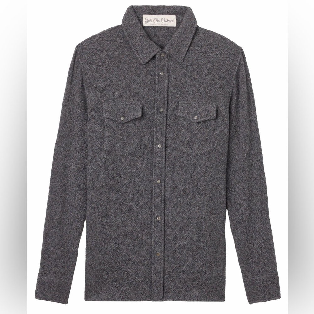 Gods True Cashmere Diamond knit button down size M